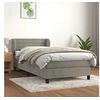 Image de Boxspring met matras fluweel lichtgrijs 100x200 cm3127535