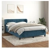 Image de Boxspring met matras fluweel donkerblauw 140x190 cm3127551