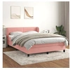Image de Boxspring met matras fluweel roze 140x190 cm3127552