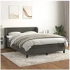Image de Boxspring met matras fluweel donkergrijs 160x200 cm3127560
