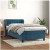 Image de Boxspring met matras fluweel donkerblauw 100x200 cm3127599
