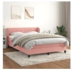 Image de Boxspring met matras fluweel roze 140x200 cm3127618