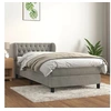 Image de Boxspring met matras fluweel lichtgrijs 90x200 cm3127649