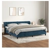 Image de Boxspring met matras fluweel donkerblauw 200x200 cm3127695