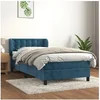 Image de Boxspring met matras fluweel donkerblauw 90x200 cm3127713