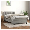 Image de Boxspring met matras fluweel lichtgrijs 100x200 cm3127715