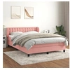 Image de Boxspring met matras fluweel roze 140x190 cm3127732