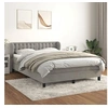 Image de Boxspring met matras fluweel lichtgrijs 140x200 cm3127733