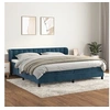 Image de Boxspring met matras fluweel donkerblauw 200x200 cm3127755