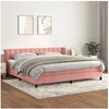 Image de Boxspring met matras fluweel roze 200x200 cm3127756