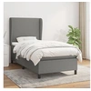 Image de Boxspring met matras stof donkergrijs 100x200 cm3127782