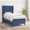 Image de Boxspring met matras stof blauw 100x200 cm3127787