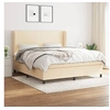 Image de Boxspring met matras stof cràmekleurig 160x200 cm3127818