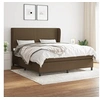 Image de Boxspring met matras stof donkerbruin 180x200 cm3127824