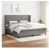 Image de Boxspring met matras stof donkergrijs 200x200 cm3127830
