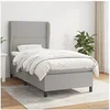 Image de Boxspring met matras stof lichtgrijs 100x200 cm3127861