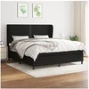 Image de Boxspring met matras stof zwart 160x200 cm3127895