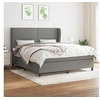 Image de Boxspring met matras stof donkergrijs 180x200 cm3127902