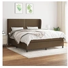 Image de Boxspring met matras stof donkerbruin 180x200 cm3127904