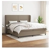 Image de Boxspring met matras stof taupe 200x200 cm3127913