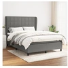 Image de Boxspring met matras stof donkergrijs 140x200 cm3127966