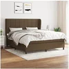Image de Boxspring met matras stof donkerbruin 160x200 cm3127976