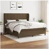 Image de Boxspring met matras stof donkerbruin 180x200 cm3127984