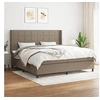 Image de Boxspring met matras stof taupe 200x200 cm3127993