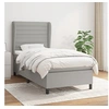 Image de Boxspring met matras stof lichtgrijs 100x200 cm3128021
