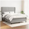 Image de Boxspring met matras stof lichtgrijs 140x190 cm3128037