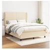 Image de Boxspring met matras stof cràmekleurig 140x190 cm3128042