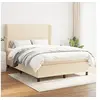 Image de Boxspring met matras stof cràmekleurig 140x200 cm3128050