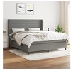 Image de Boxspring met matras stof donkergrijs 160x200 cm3128054