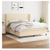 Image de Boxspring met matras stof cràmekleurig 160x200 cm3128058