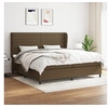 Image de Boxspring met matras stof donkerbruin 200x200 cm3128072