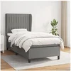 Image de Boxspring met matras stof donkergrijs 90x190 cm3128086