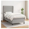 Image de Boxspring met matras stof lichtgrijs 100x200 cm3128101