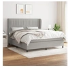 Image de Boxspring met matras stof lichtgrijs 160x200 cm3128133