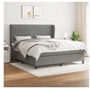 Image de Boxspring met matras stof donkergrijs 160x200 cm3128134