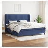 Image de Boxspring met matras stof blauw 200x200 cm3128155