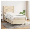 Image de Boxspring met matras stof cràmekleurig 90x200 cm3128178