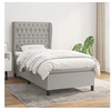 Image de Boxspring met matras stof lichtgrijs 100x200 cm3128181