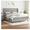 Image de Boxspring met matras stof lichtgrijs 160x200 cm3128213