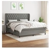 Image de Boxspring met matras stof donkergrijs 160x200 cm3128214