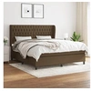 Image de Boxspring met matras stof donkerbruin 180x200 cm3128224