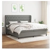 Image de Boxspring met matras stof donkergrijs 200x200 cm3128230