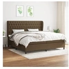 Image de Boxspring met matras stof donkerbruin 200x200 cm3128232