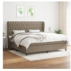 Image de Boxspring met matras stof taupe 200x200 cm3128233