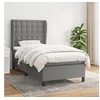 Image de Boxspring met matras stof donkergrijs 90x190 cm3128246