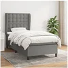 Image de Boxspring met matras stof donkergrijs 90x200 cm3128254